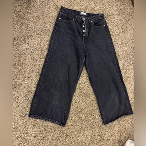 Dark Wide leg jeans. Size 12 ZARA